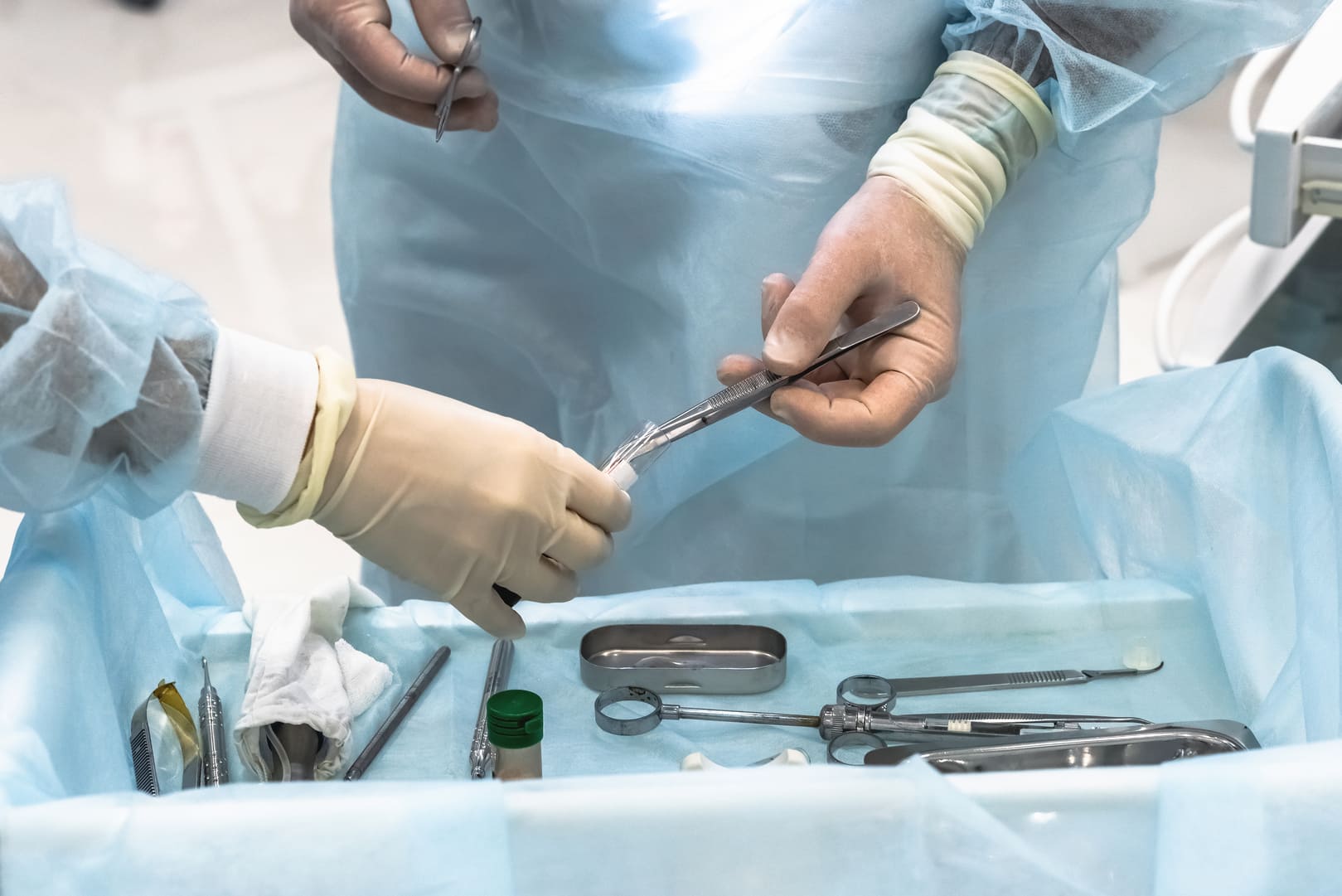 Bone grafting procedure at Periodontal Specialists of Hawaii